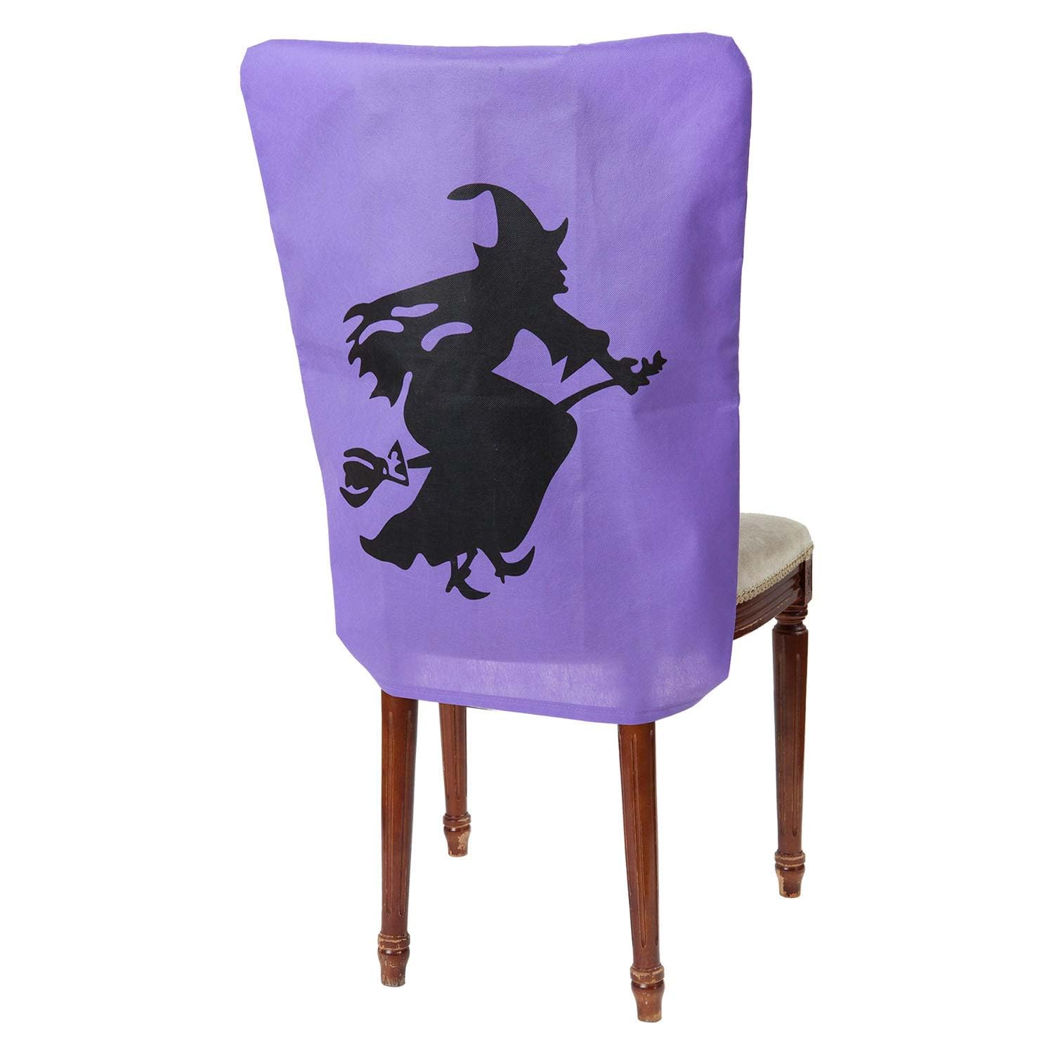 VFM e-Store - Halloween Chair Covers Halloween Party, Trick Or Treat Spooky Halloween Parties, Creepy, Fright, Costume, Fancy Dess Accessories and Props - 65cm X 50cm Witch