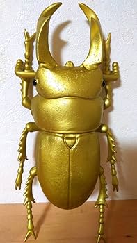 クワガタフィギュア 黒と黄色 約50 クワガタフィギュア 黒と黄色 約50