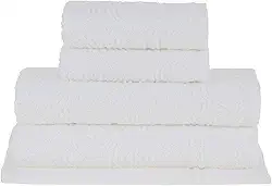 Buddemeyer Jogo de toalhas Florentina Banho Branco 5 peças