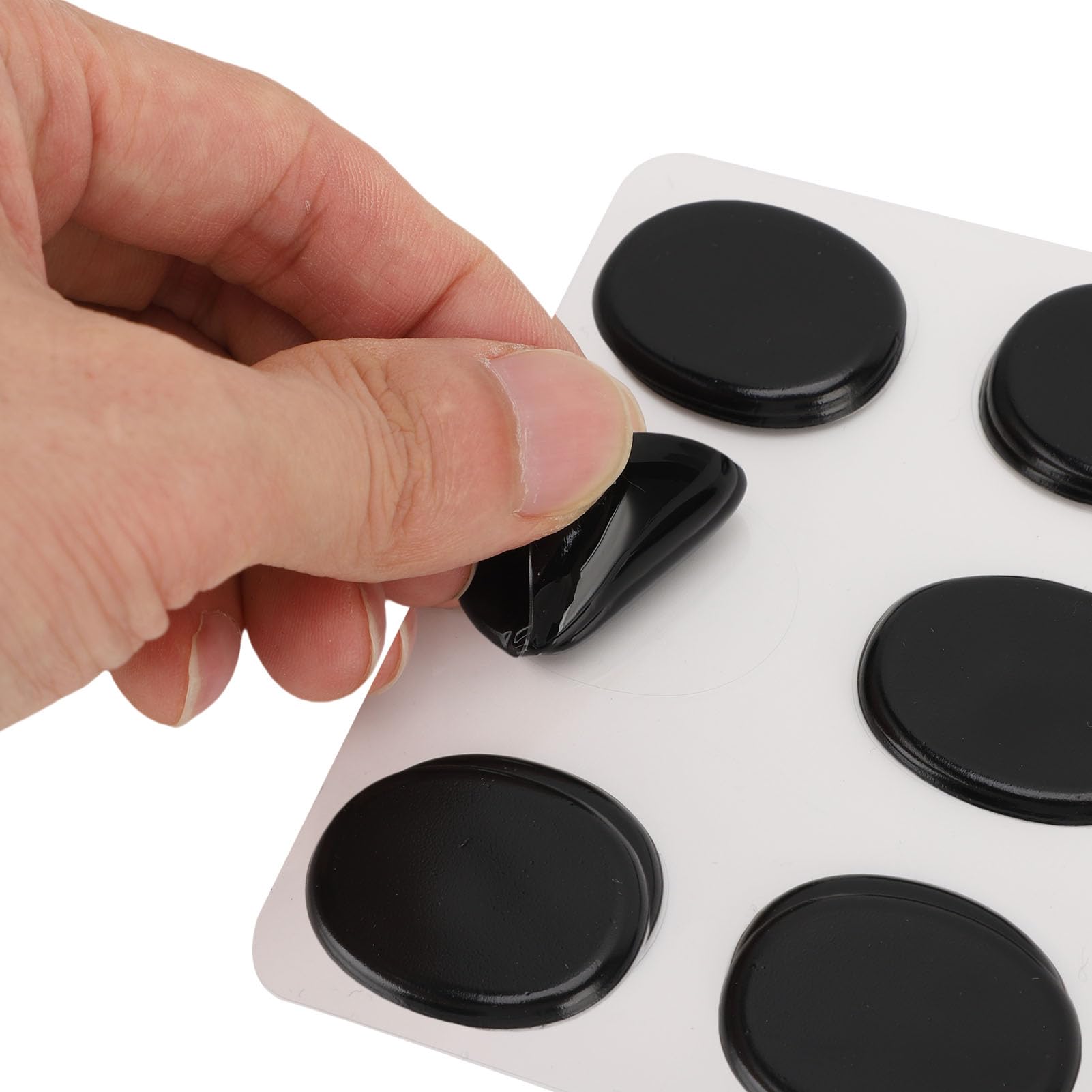 Drum Dampening Gel Pads, Silicone Gel Pads Soft Drum Dampeners, Silicone Drum Mufflers Strong Adhesive Drum Mute Pads, Drum Damper Gel Pads for Drums Cymbals Tone Control (Black)