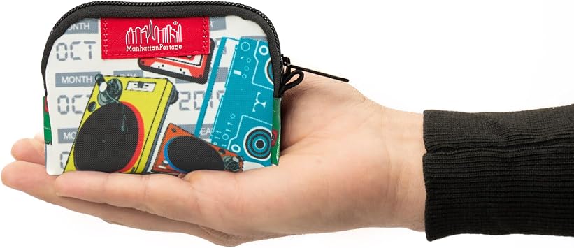 Manhattan Portage CORDURA Coin Purse With Zipper Closure Pouch Eclectic Colors Credit Card ID Card Jewelry Keys Water Resistant Gift Everyday Carry