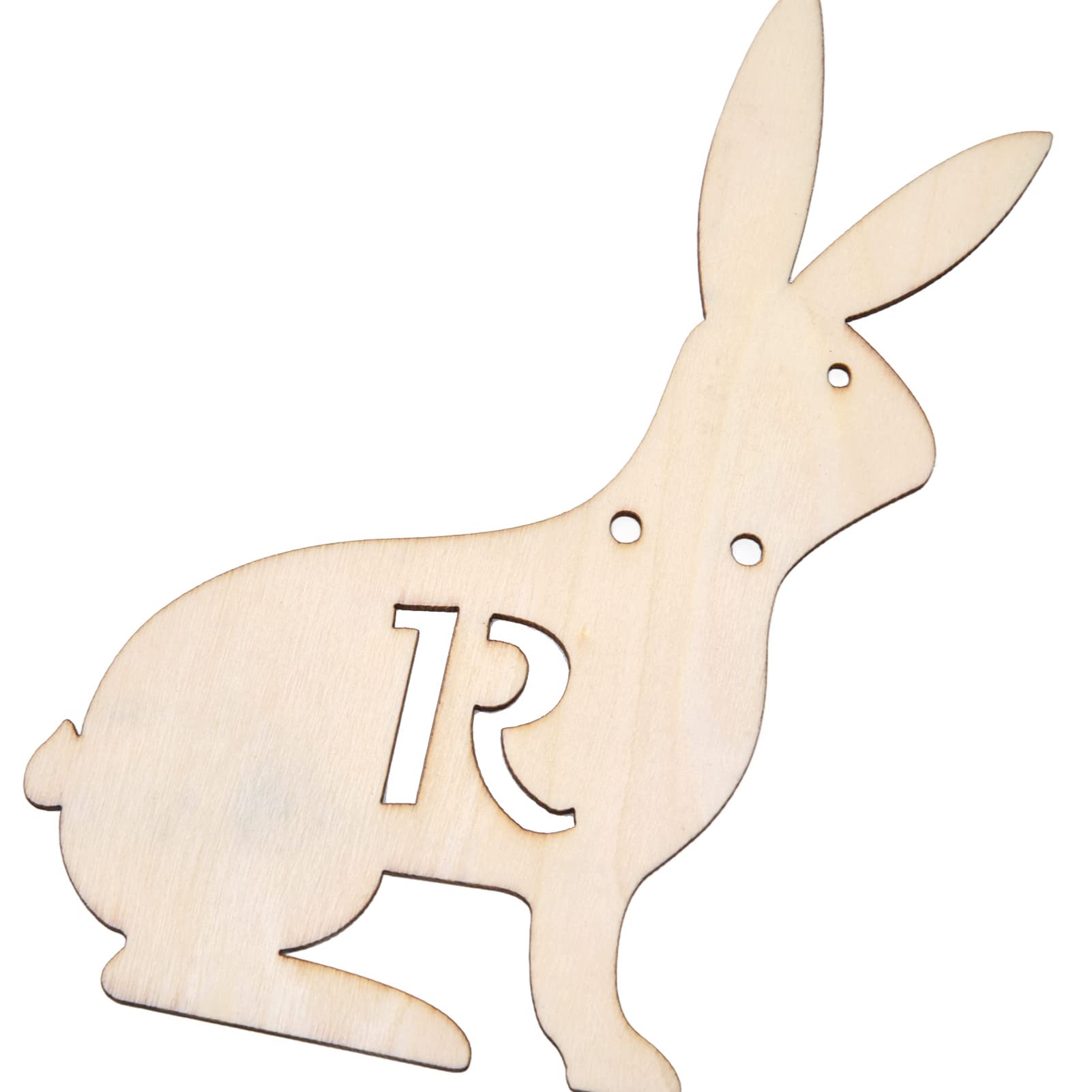 36 Pezzi Decorazioni Coniglietto Pasquale In Legno - Ciondoli Per Pasqua Con Cordino - Foto 5