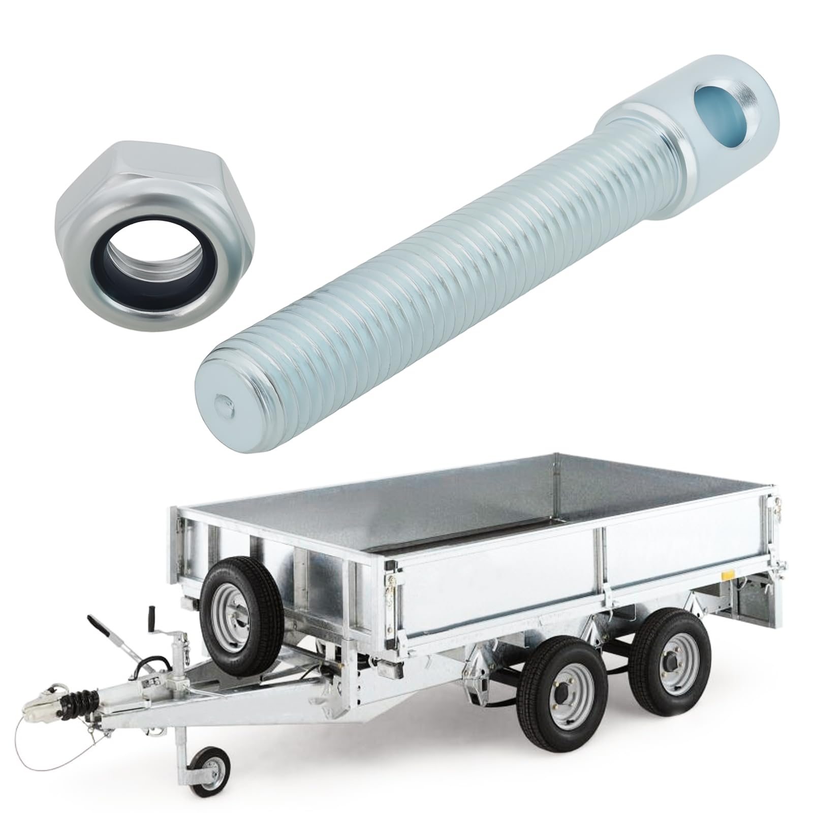 LT Easiyl 4pcs M12 Trailer Bolt On Lynch Pin Tabs Length 90mm P1107 Compatible with Williams Flat Bed Trailers 8mm Diameter Lynch Pins - Image 3