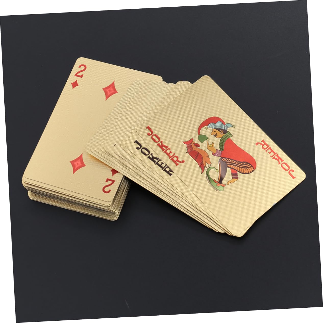 BESTonZON 3pezzi Carte Da Gioco Con Finitura Oro Per Giochi Da Tavolo Per Famiglie e Collezionisti Resistente e Lavabile Esperienza Di Gioco Di