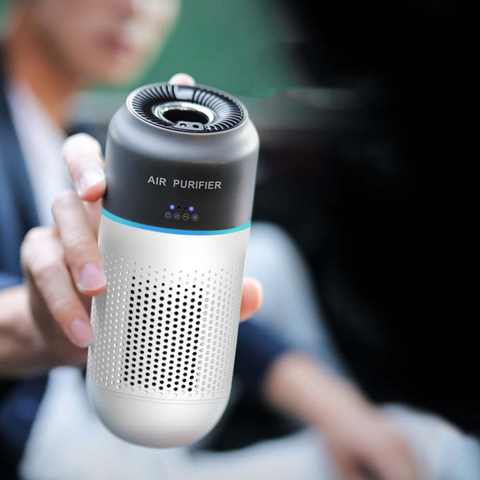 Juego de 2 purificadores de aire portátiles silenciosos para coche, para baño, dormitorio, inodoro