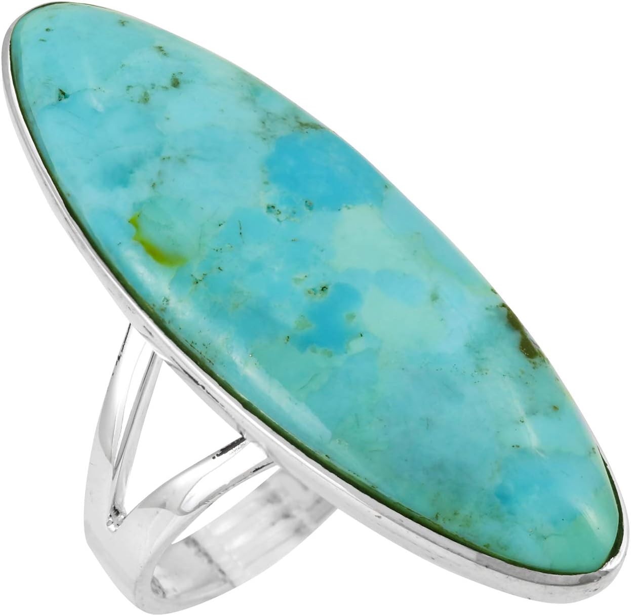 Turquoise Ring Sterling Silver 925 Genuine Gemstones Size 6 to 11