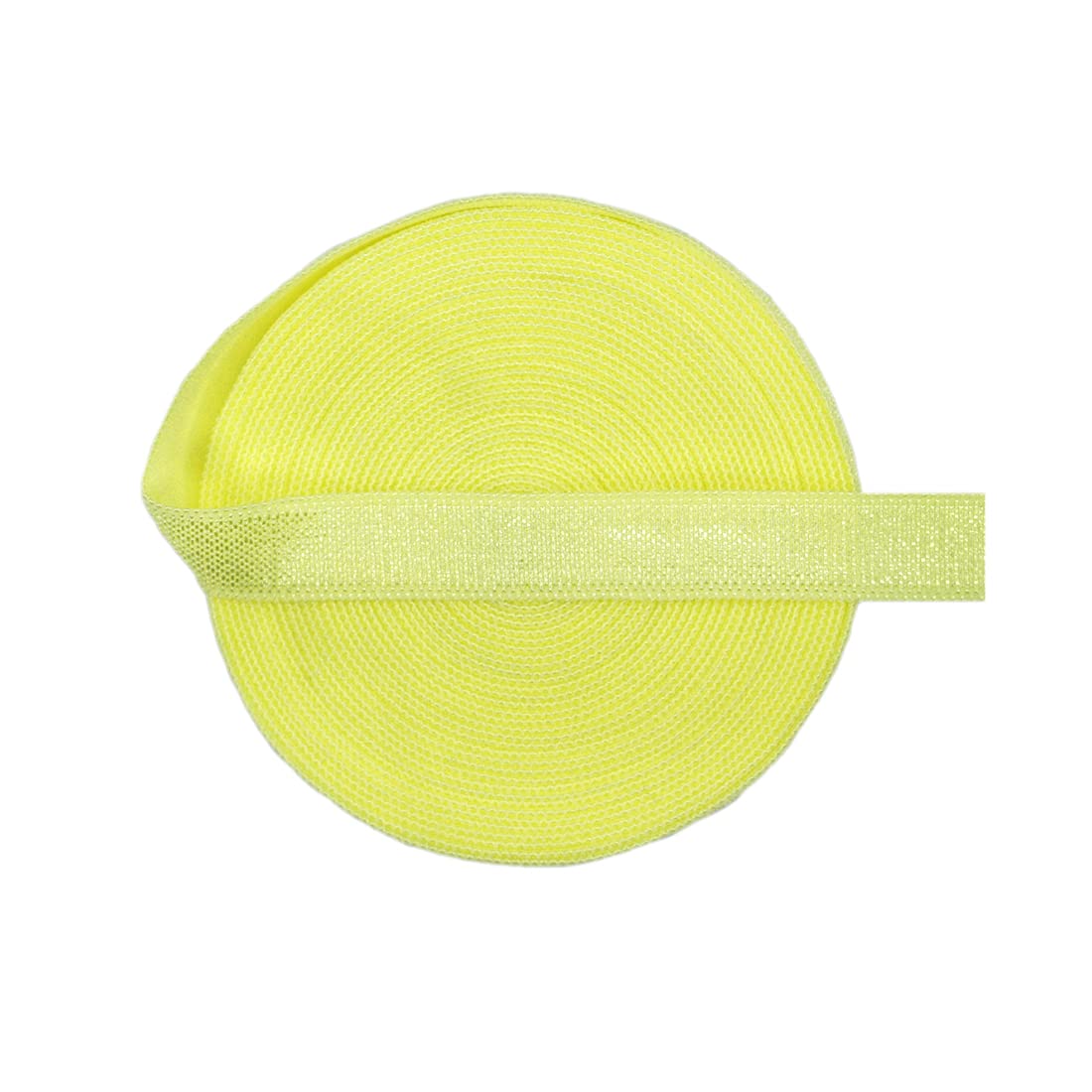 DIY PARK 5 Yard 3/8" 10mm Solid Color Spandex Satin Band Non-Foldover Elastic Baby Headband Hair Tie Bra Strap Dress Sewing Trim Craft (Lemon)