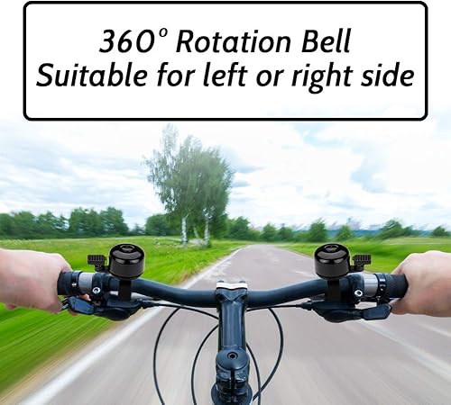 Vista 21 de Timbre de bicicleta con sonido nítido para adultos, niños y niñas 2 unidades azul - rojo