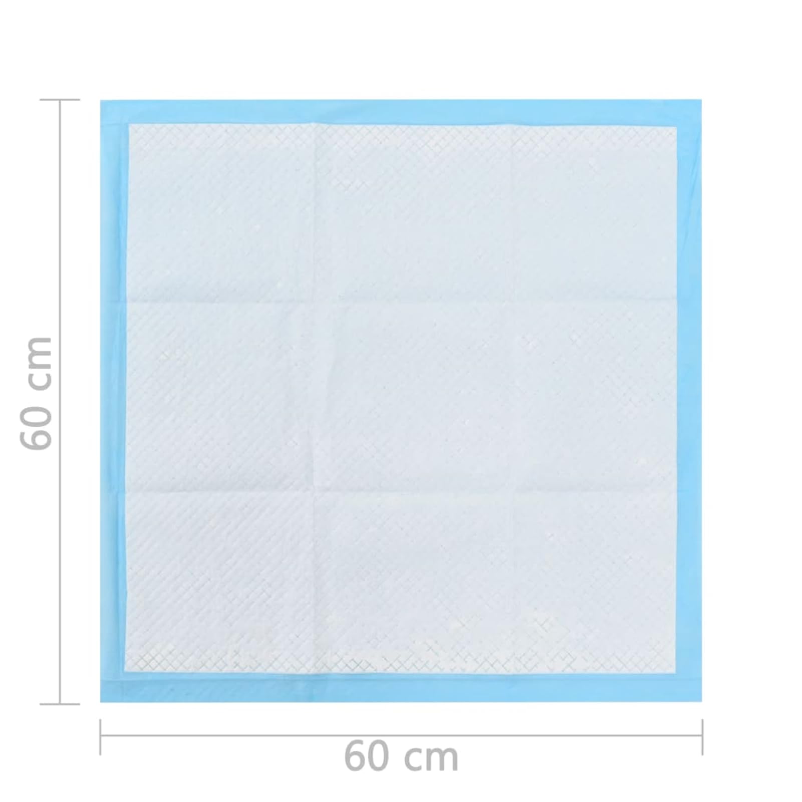 Gecheer 100 tappetini igienici per cani, per cuccioli, 60 x 60 cm (lunghezza x larghezza), per cuccioli, assorbenti e igienici per animali domestici