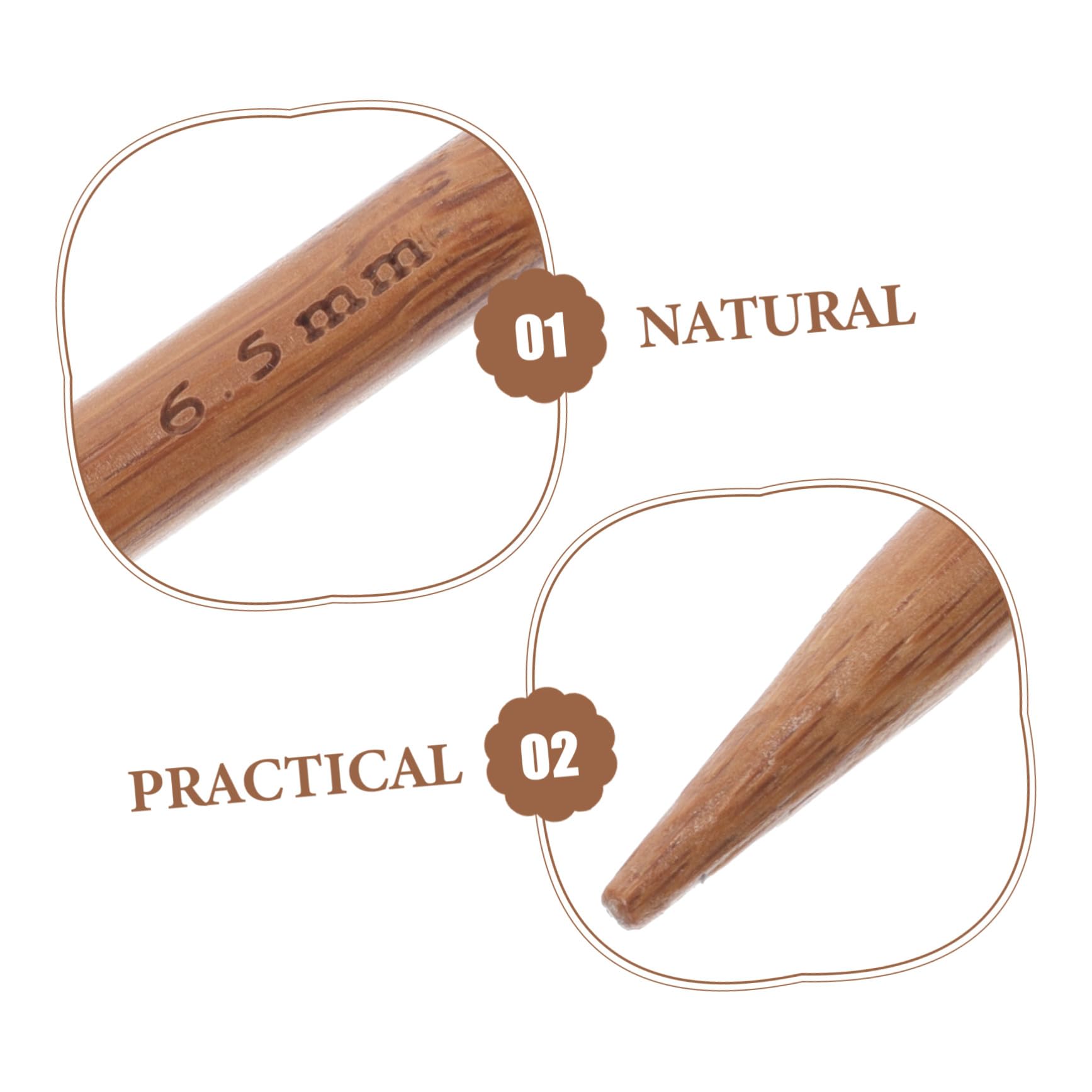 LOLIPPYY 75 Piezas Agujas de Tejer de Bambú Carbonizadas Doble Punta Kit de Agujas Rectas Largas para DIY Suéteres Bufandas y Manualidades Casa Set Ligero y Resistente