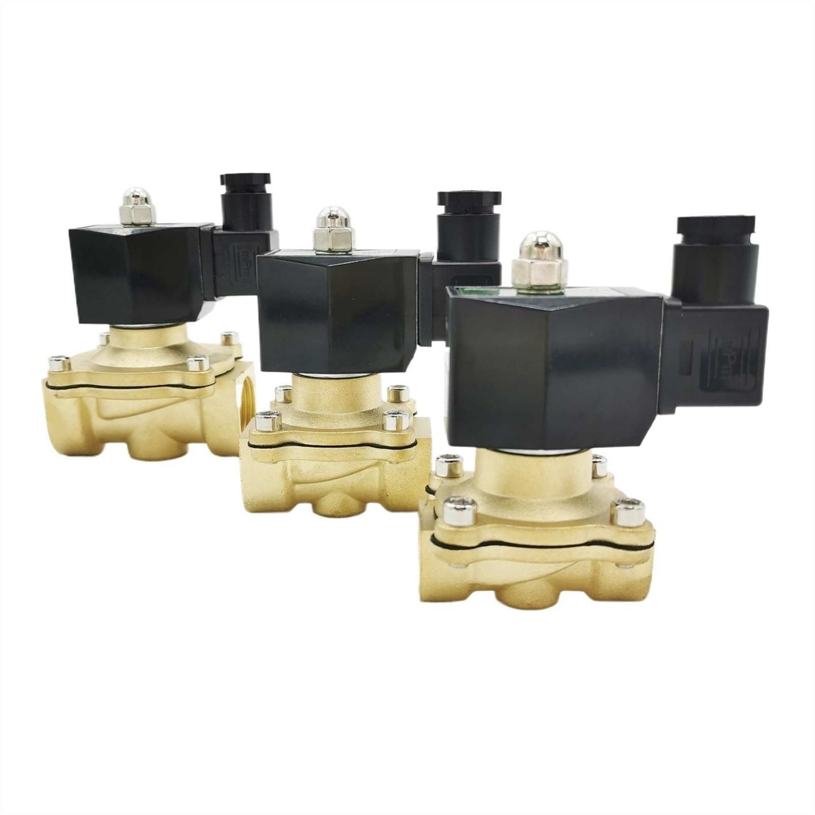 QRUYHBAJU Water Gas Solenoid Valve Normally Closed IP65 Fully Enclosed Coil G3/8" G1/2" G3/4" G1 G1-1/4 G1-1/2 G2 AC220V DC12V 24V(Dc12v,1.25 Inch)