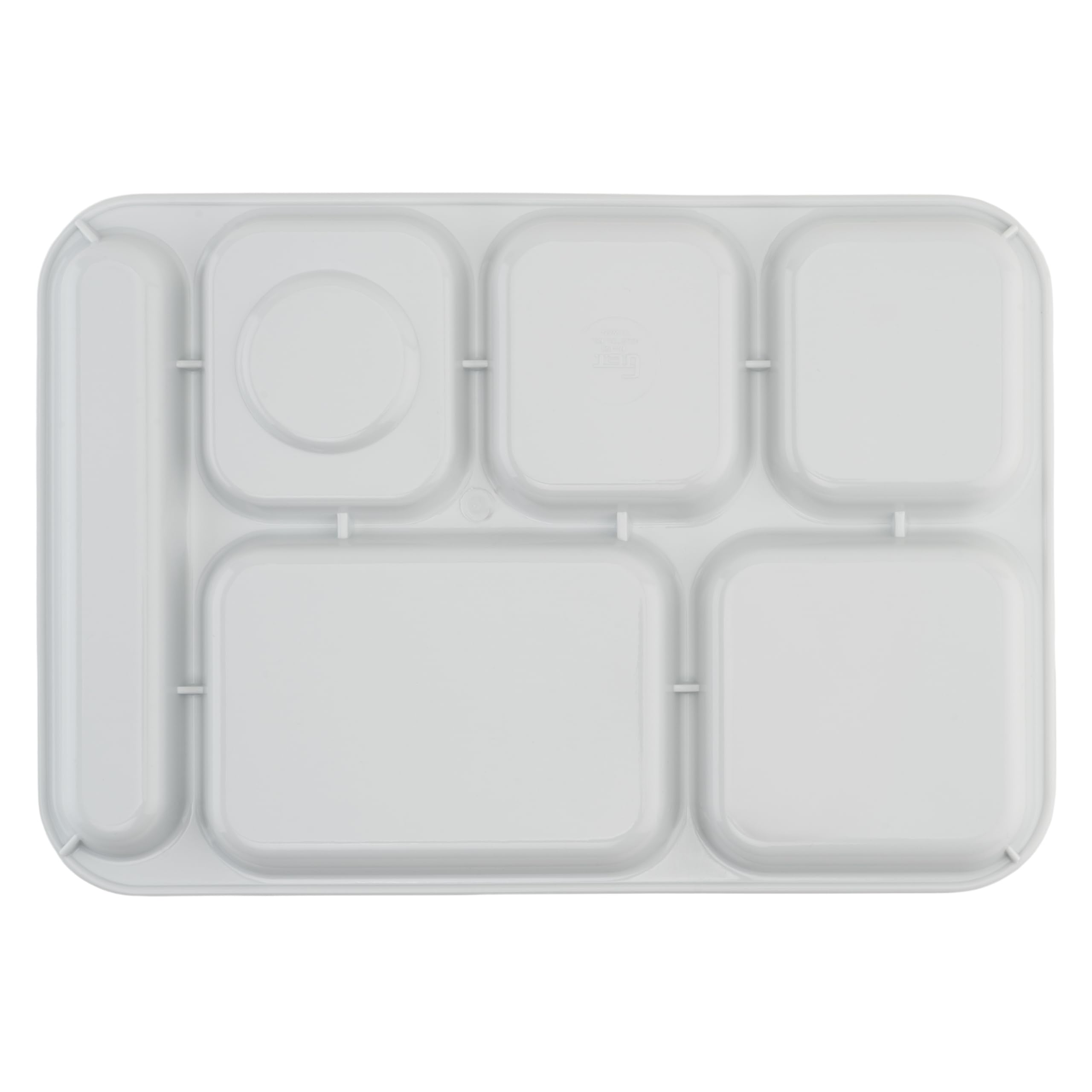 G.E.T. Enterprises TR-153-W Lot de 12 plateaux à 6 compartiments en polypropylène Blanc 25,4 x 36,8 cm