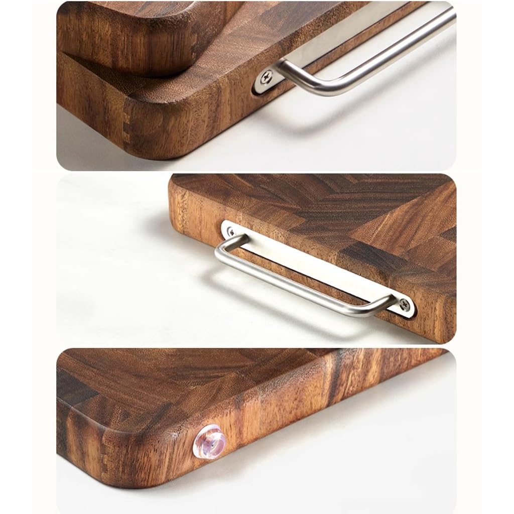 Tagliere, Tagliere in Legno massello di Noce, Portatile, in(40cm)