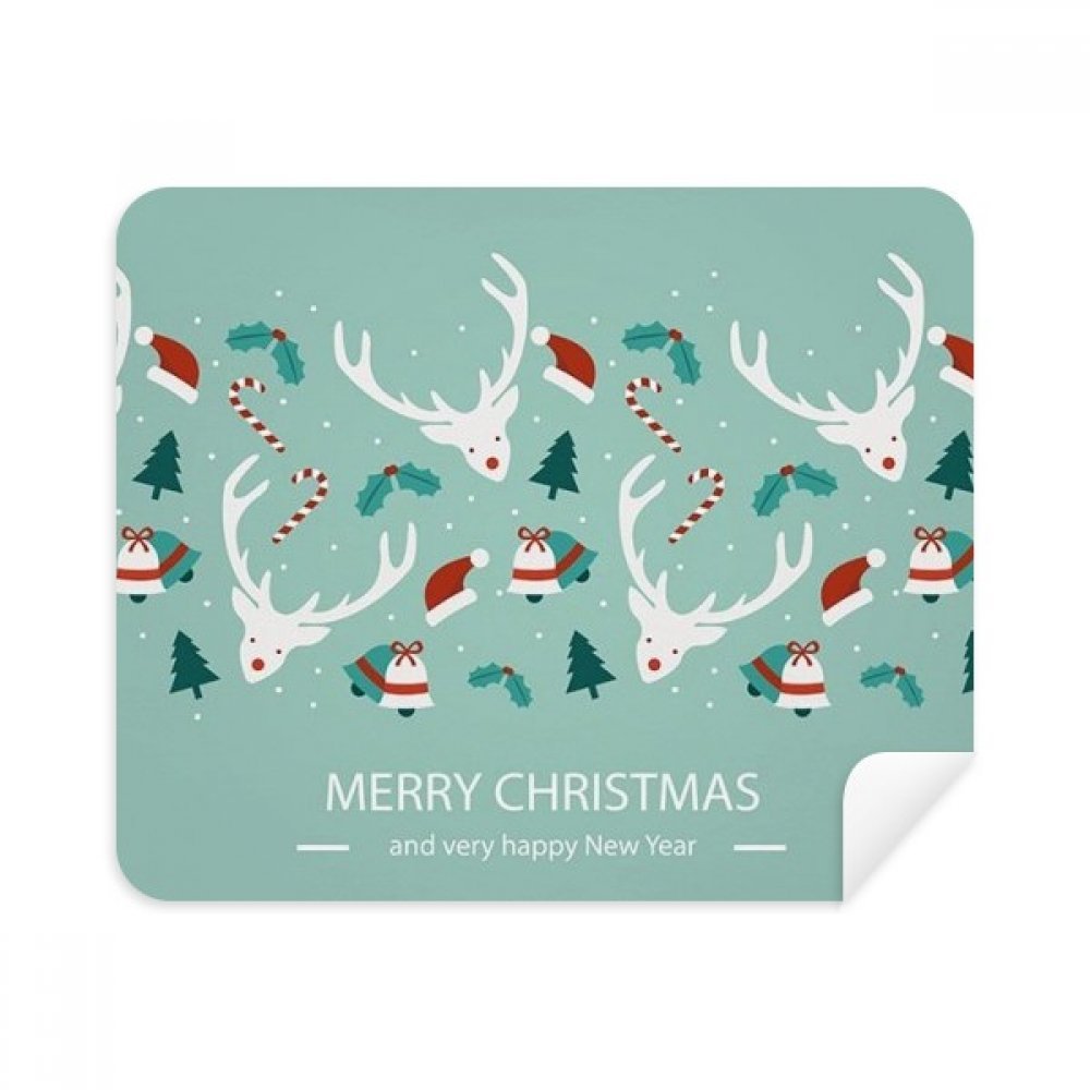 mas Elk Hat Bell Tree Festival Cleaning Cloth Screen Cleaner 2pcs Suede Fabric