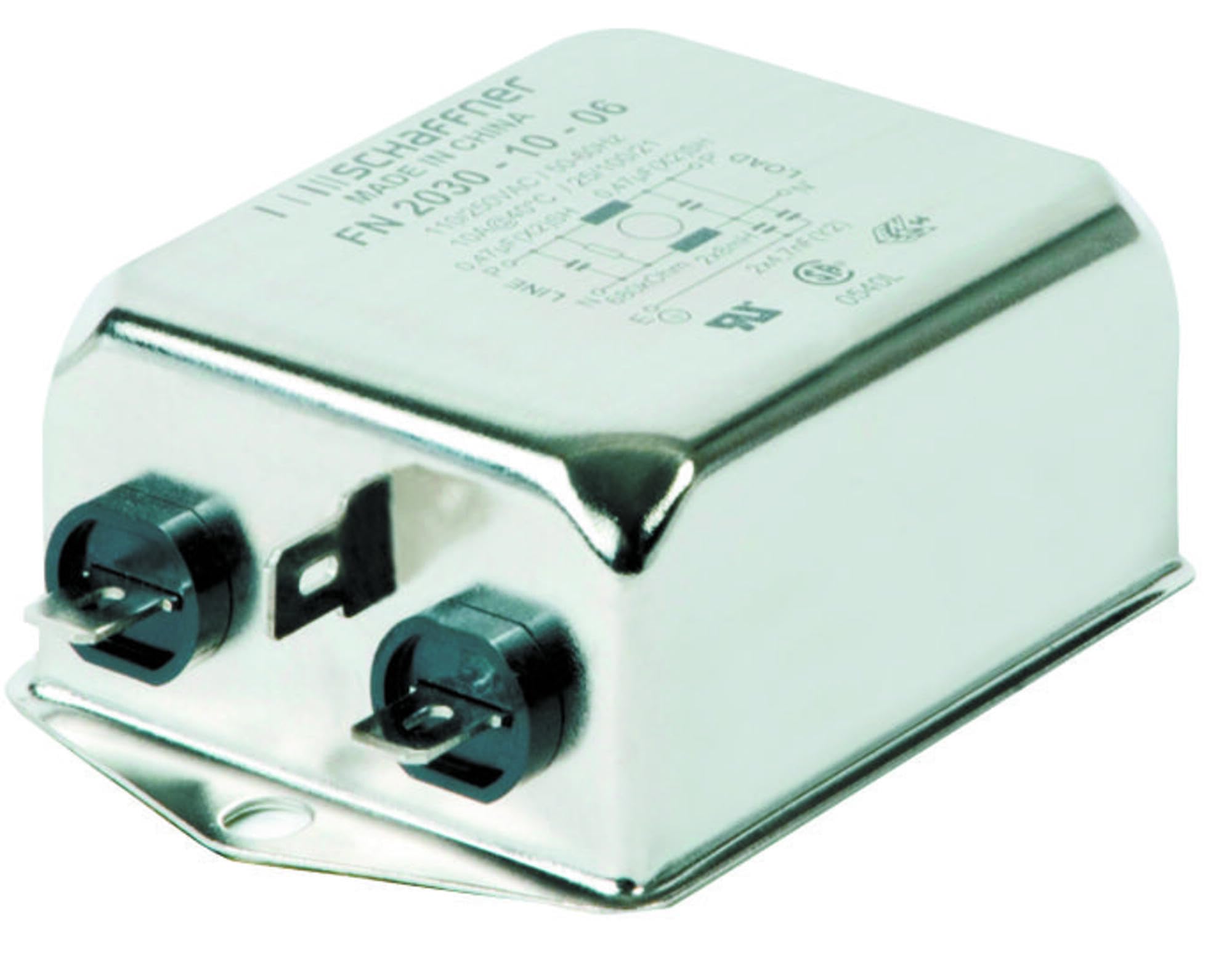 FN2030-16-06 - Netzfilter, Chassis, 16 A, 250 VAC, Standard, Steckanschluss, 4 mH, 1 µF