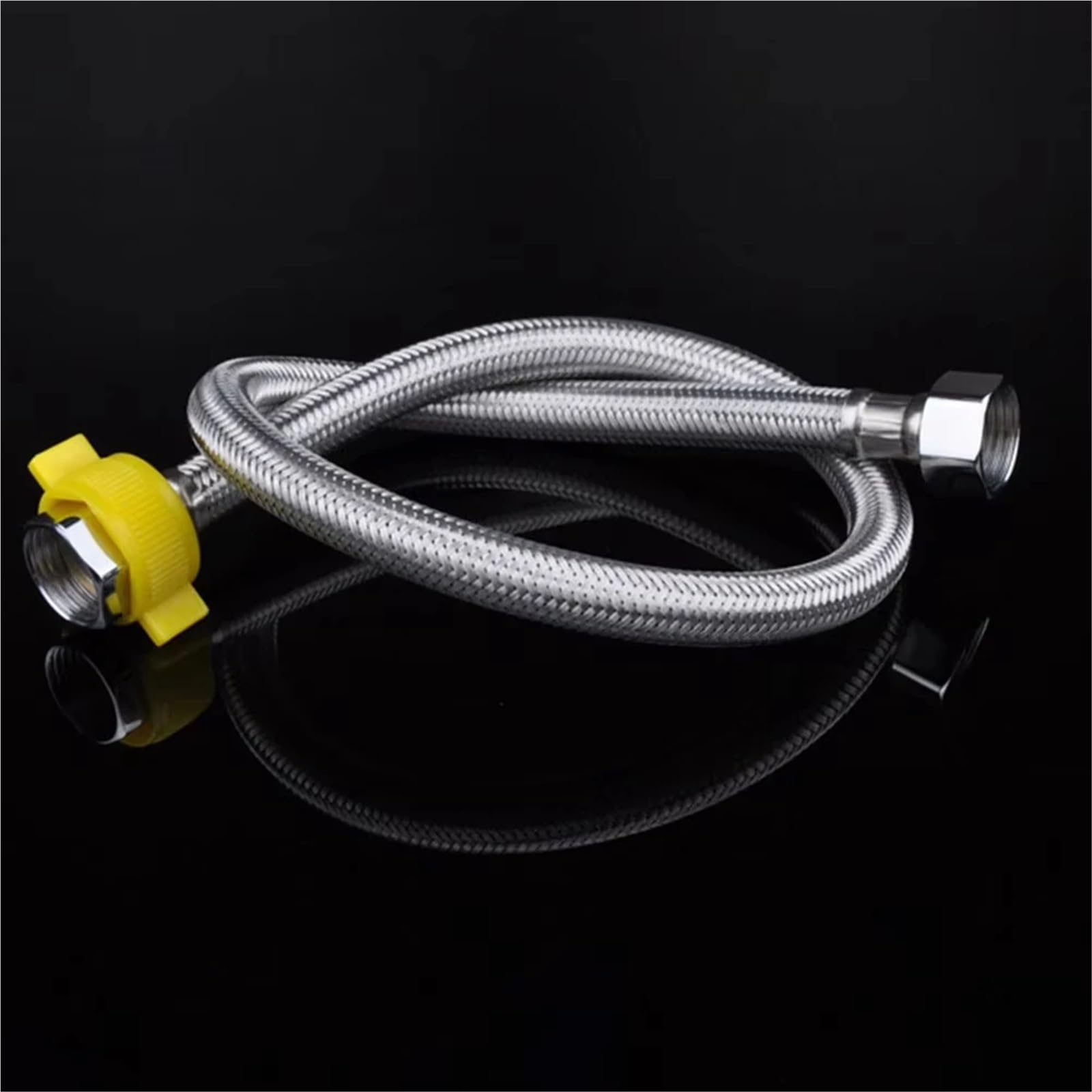 2 Pcs 1/2 Zoll Sanitär Flexible Geflochtene Schlauch Wasserhahn Wasser Rohr for Küche Bad für Küche(150cm)
