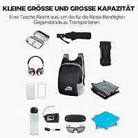 Rucsac pliabil, ultraușor și impermeabil VIKY, 20 l, geantă compactă pentru călătorii și camping, pentru femei, bărbați și copii 3