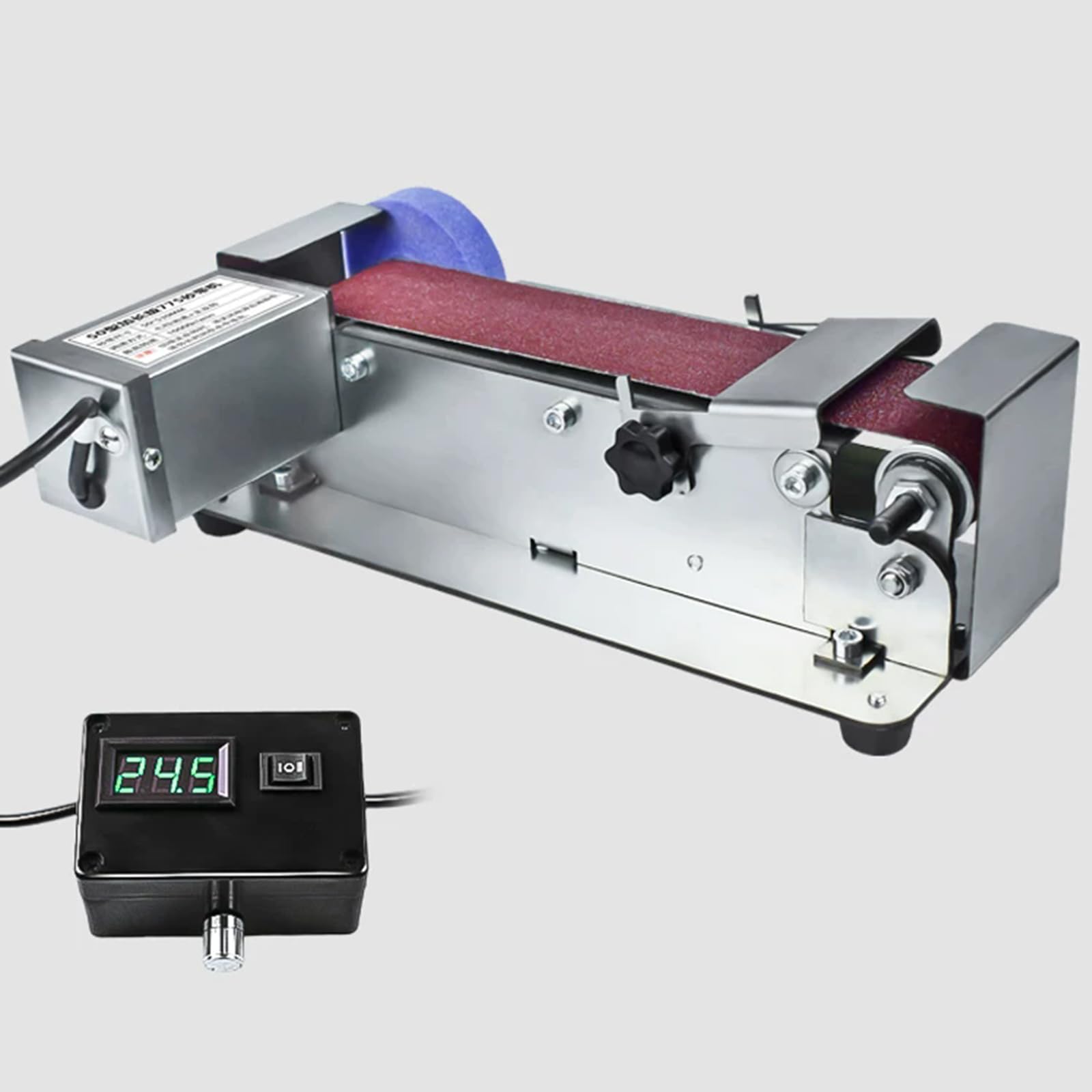 Vituord Electric Wet Belt Sander, 350w Bench Knife Sharpener Grinder, Variable Speed - Max 13000rpm, With 10 Pcs Sandpaper (530 * 50mm), For Kitchen Knives, Scissors