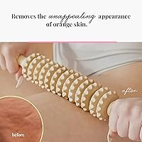 Vista 5 de Tuuli Masaje Anti Celulitis Masajeador 0.8 x 15.7 in Rodillo con Mango Maderotherapy Madera