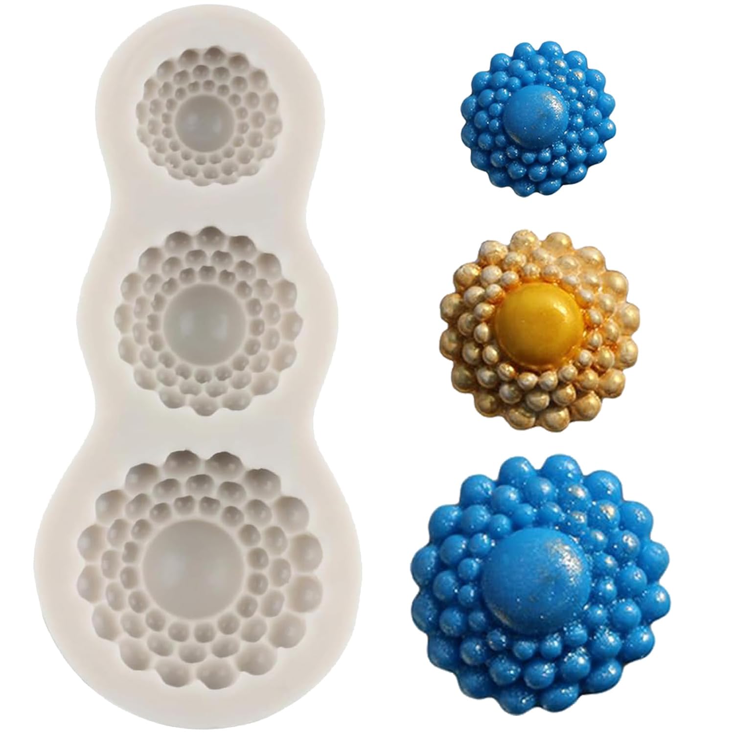 Sijiangmold Button Brooch Silicone Mould Button Fondant Moulds