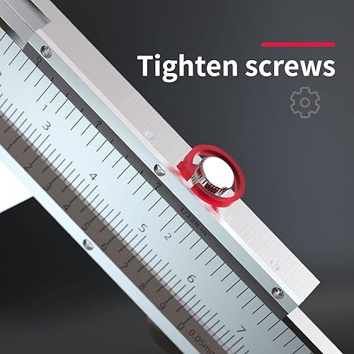 Miniatura 4 de Vernier Pinzas de calibrador Herramienta de medición Micrómetro de acero al carbono pulgadasmétrico 0-6 "Rango 1128 pulgadas Escala de lectura dual