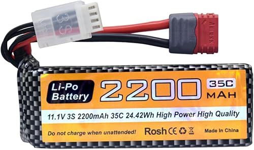 Miniatura 7 de sea jump Batería Lipo de 11.1V 2200mAh 35C 3S T-Plug con cable de carga USB para MJX H16P H16E H16GT H16BM H16PL 14301 RC Car, modelo de deriva de
