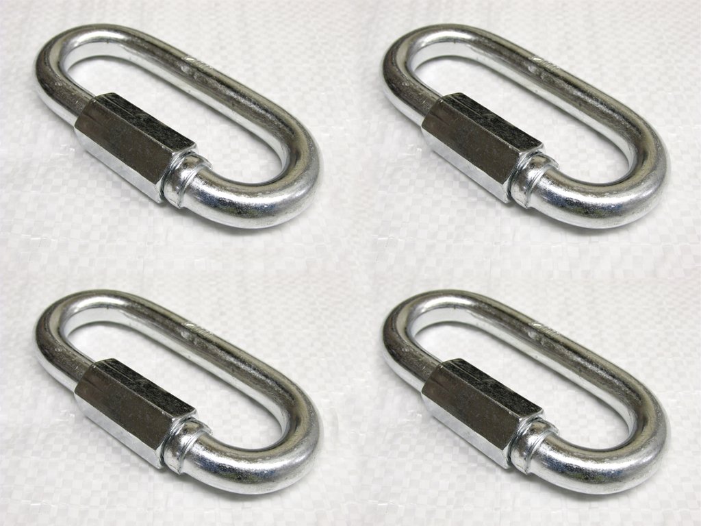 Screw Lock Repair Quick Link 6MM X4 Galvanised Chain Secure Fastener)