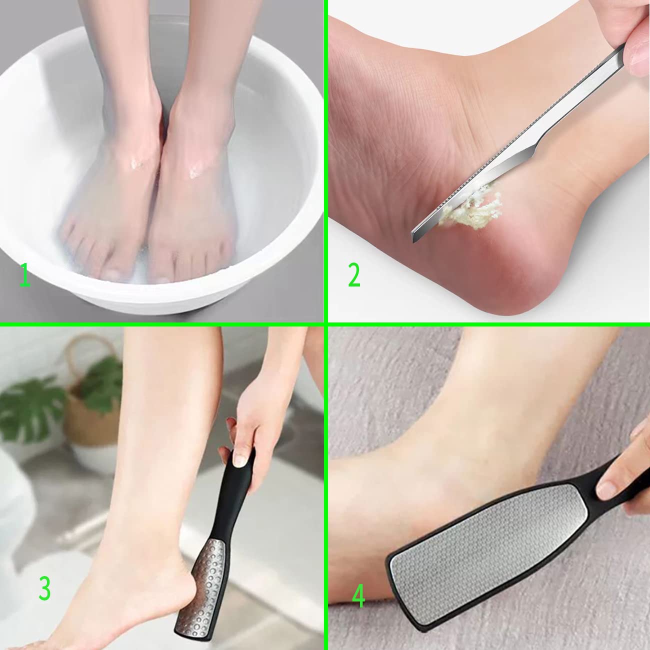 rappe pies pedicura,rape pies,Lima de pie de acero inoxidable, se puede utilizar para el cuidado de los pies, corte láser de doble cara impermeable y antioxidante, no es fácil de ocultar la