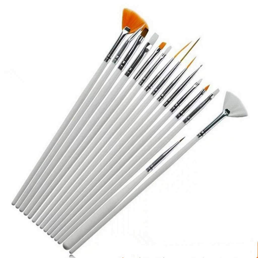 Ensemble de 15 pinceaux Miniatures pour Aquarelle, Doux et précis, avec Manche en Plastique et Crochet, idéal pour Les Artistes ongulaires.
