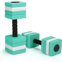 2 Pack Aquatic Exercise Dumbbells Swim Dumbbells High Density EVA Foam Pool Water Weights Aquatic Exercise Equipment