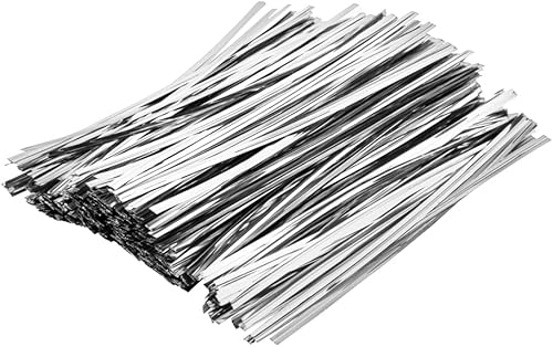 Vista 67 de Restaurantware Bag Tek - Lazos giratorios de 4 pulgadas para bolsas de golosinas, 500 lazos duraderos para bolsas de café, alambre de metal flexible