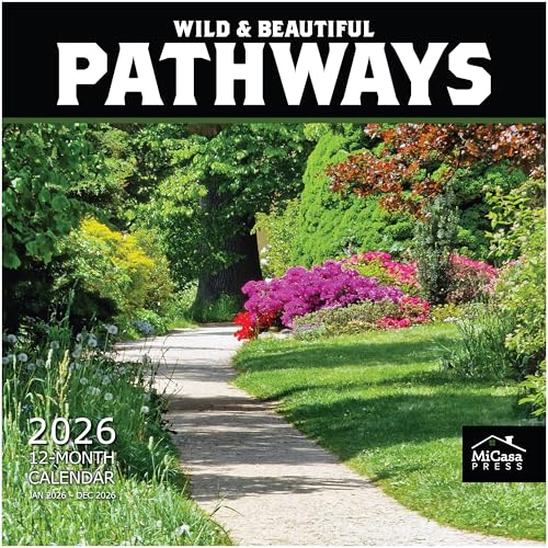 MICASA PRESS Wild & Beautiful Pathways 2026 Wall Calendar 12 Month | 12" x 24" Open | Thick & Sturdy Paper | Giftable | Scenic Nature Calendar 2026