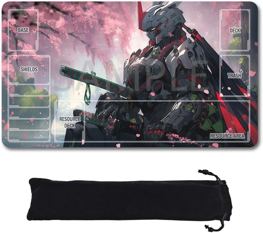 GCG Playmats with Zones - 24"x14" Unofficial GCG Card Game Mat New Player Compatible TCG Player Include Storage Bag (GAODA (20)-Zone)