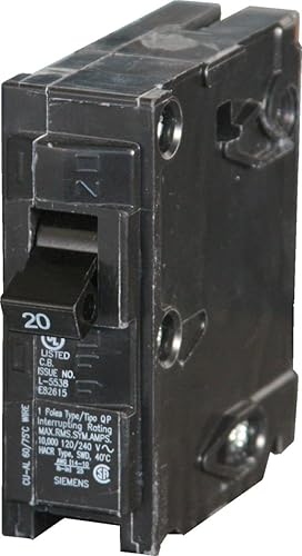 SIEMENS (12 unidades) Interruptor Q120, 20A, 1P, 120 VAC, enchufable