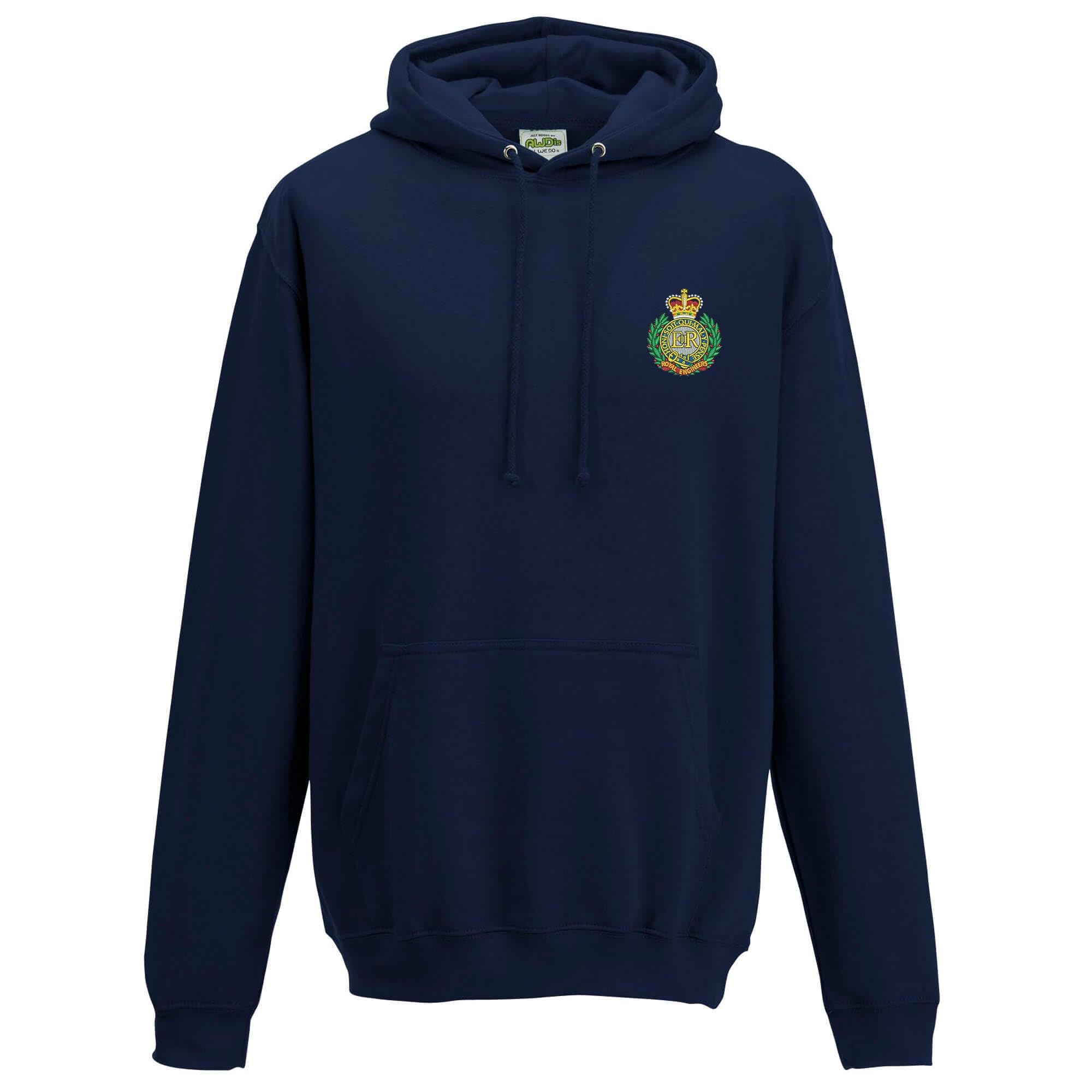 The Military Store Men's Navy Royal Engineers Embroidered Hoodie, Large