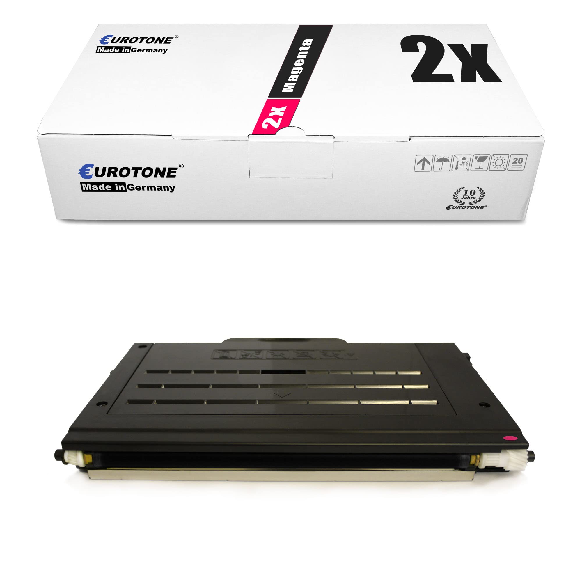 Eurotone 2X Toner für Phaser 6100 BD DN V BD kompatibel für Xerox Magenta 106R00682, Druckerpatronen