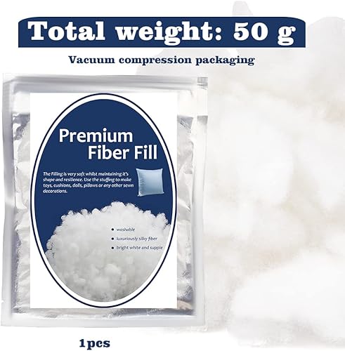 Miniatura 2 de Bupete Relleno de fibra de poliéster de 22.9 onzas, relleno de fibra de alta calidad, relleno de pelusa de alta resistencia para manualidades de