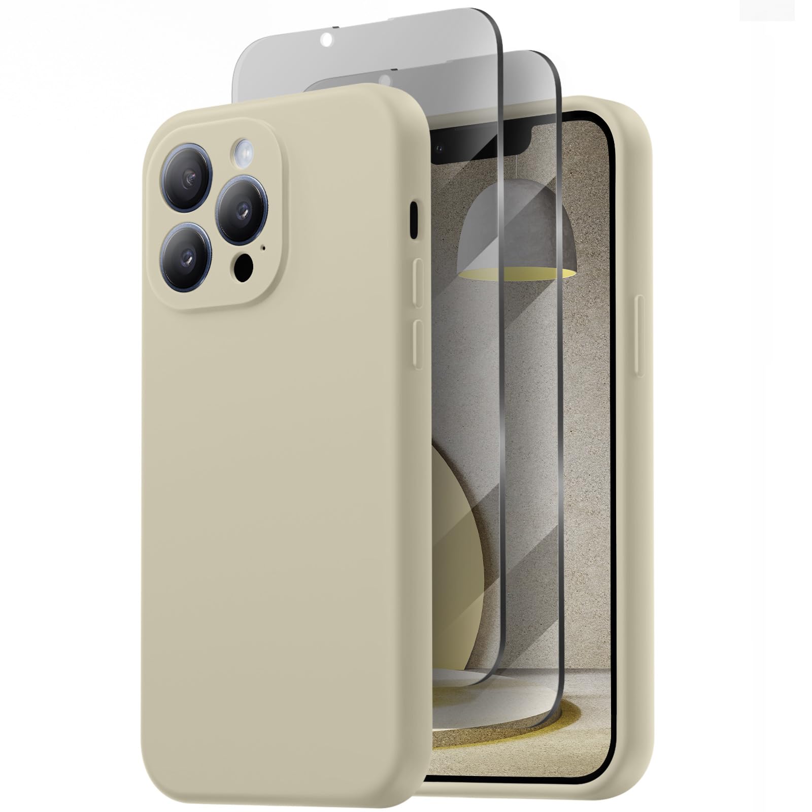 Loyal Bee Designed for iPhone 13 Pro Max Case, Compatible with MagSafe, with 2X Privacy Screen Protectors, Full Camera Protection, Silicone Shockproof