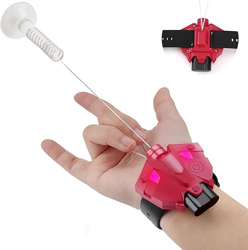 Web Launcher - Juguete de tiradores de cuerda, tiradores de telaraña, luz de inducción magnética, lanzador de cuerda, puede agarrar objetos
