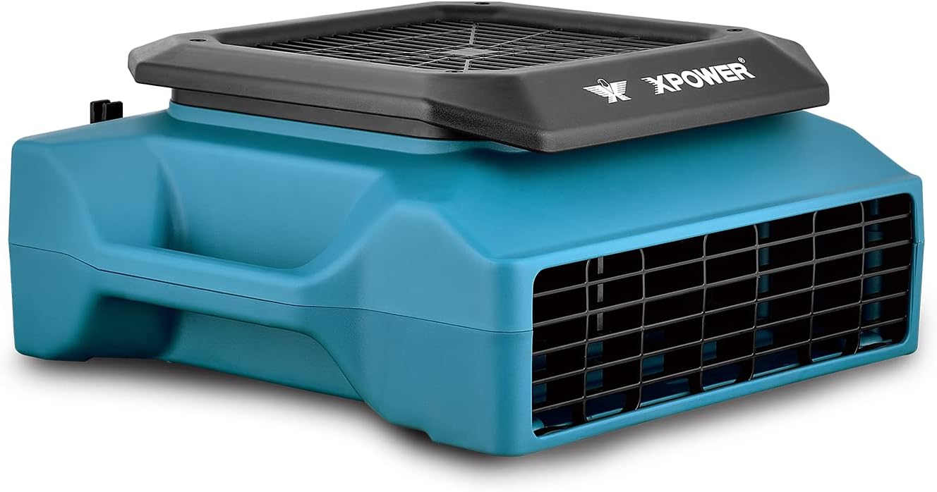 XPower Ventilador secador de piso PL-700A compacto de 3 velocidades y bajo perfil