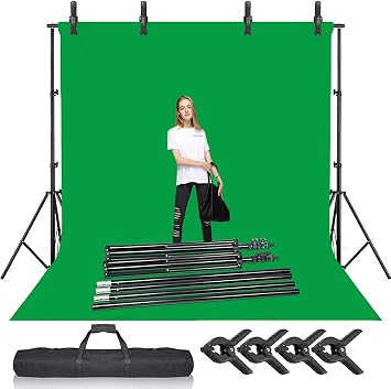 Selens Green Screen Backdrop Background with Stand Kit 2x3 m / 6.5x10 ft