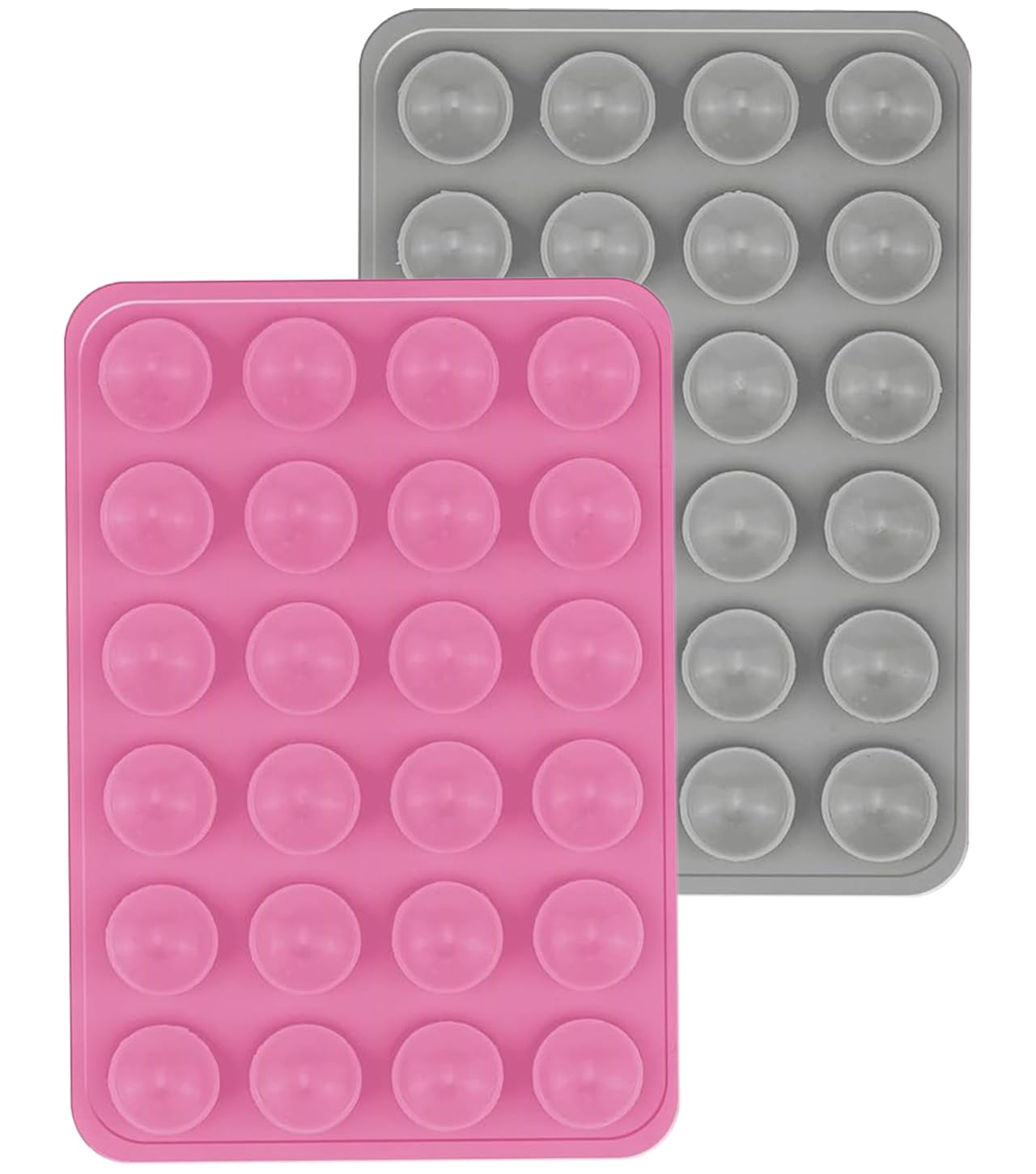 CERLINK Suction Phone Case Grip for Mobile Phone, Silicone Adhesive Sticker 24 Cup Strong Gripper Compatible with Mirror,Marble,Glass (Pink,Grey)-image-40