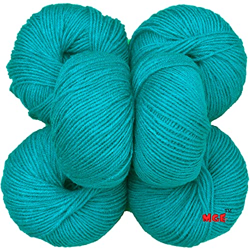 Image of M.G Enterprise Brilon Teal GreenSoft Wool Yarn 150 Premium Craft Yarn for Crochet and Knitting