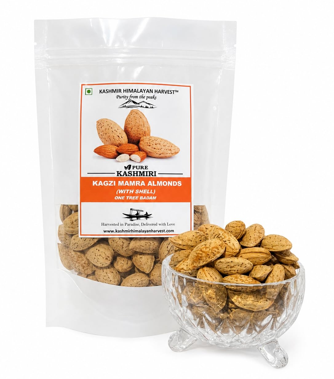 Kashmir Himalayan Harvest Kashmiri Kagzi Mamra Almonds with Shell-400g (Pack Of 2) | Mamra Badam In shell | 100% Natural Dry Fruit | High Oil Content | Sabut Soft Almond | Premium | Organic-picture-25