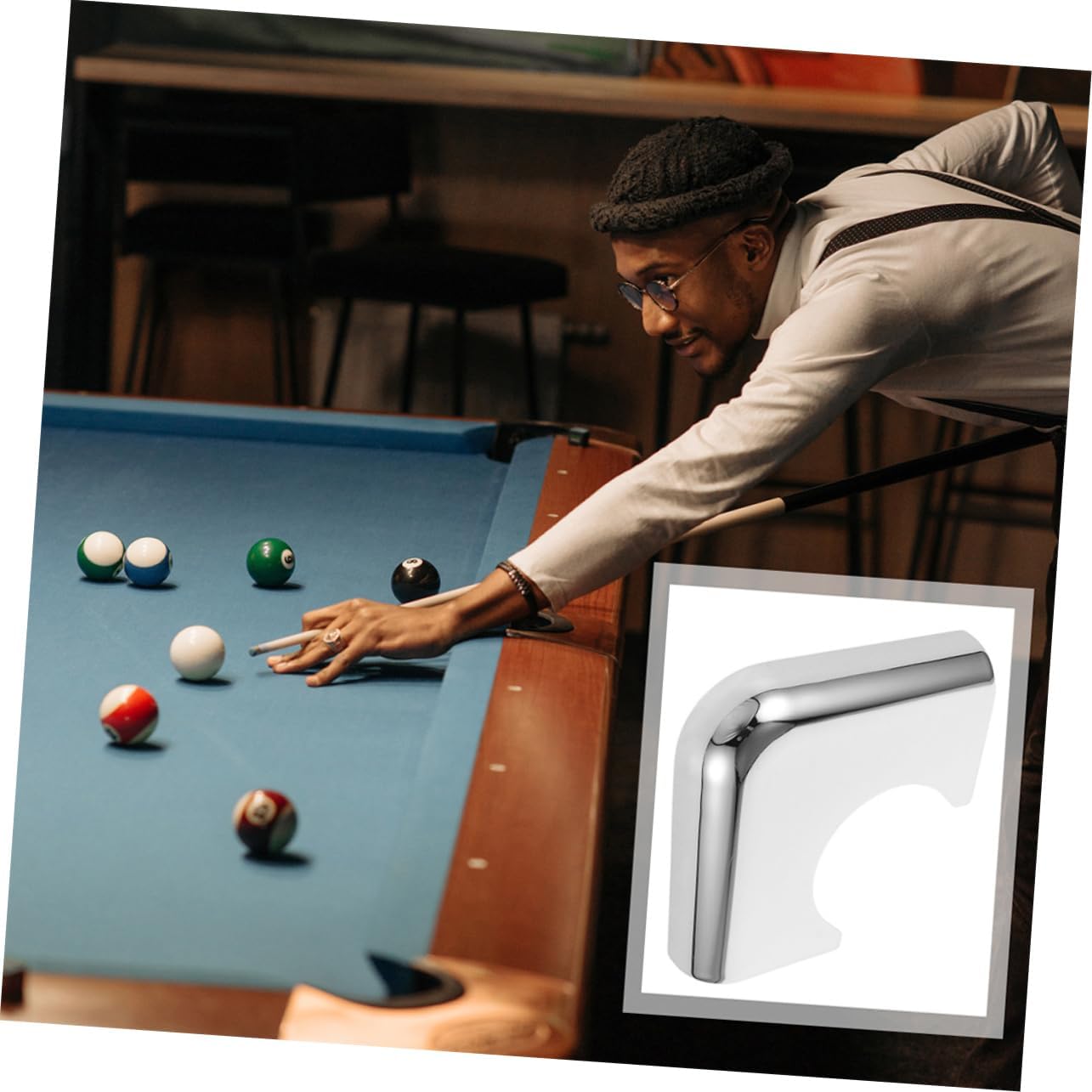 KICHOUSE 2pcs Corner Bumpers for Billiard Table Corner Accessories to Prevent Damage Easy Installation for Pool Table Maintenance