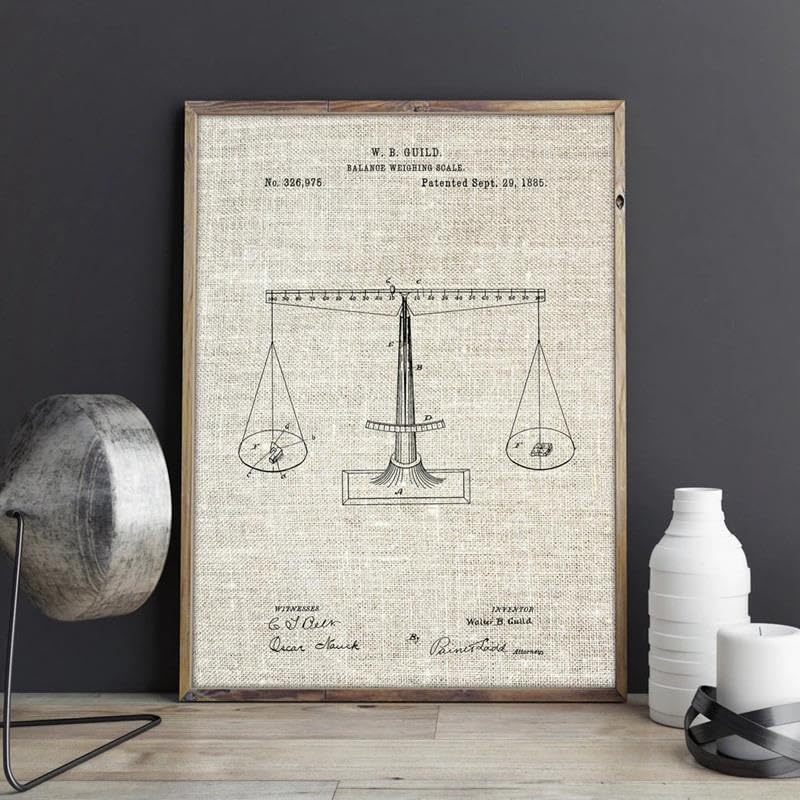 Affiches d'avocat vintage de la balance de la justice 50x70cm de salon