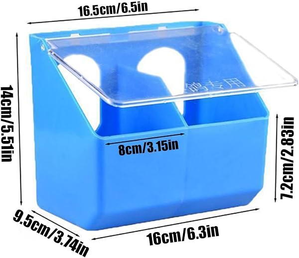 Mangiatoia per piccioni - Dispenser per carichi pesanti di grande capacità | Scatola per alimentazione alimentare per piccioni per parrocchetti, pappagalli, polli, quaglie, pollame, giardino interno e - 2