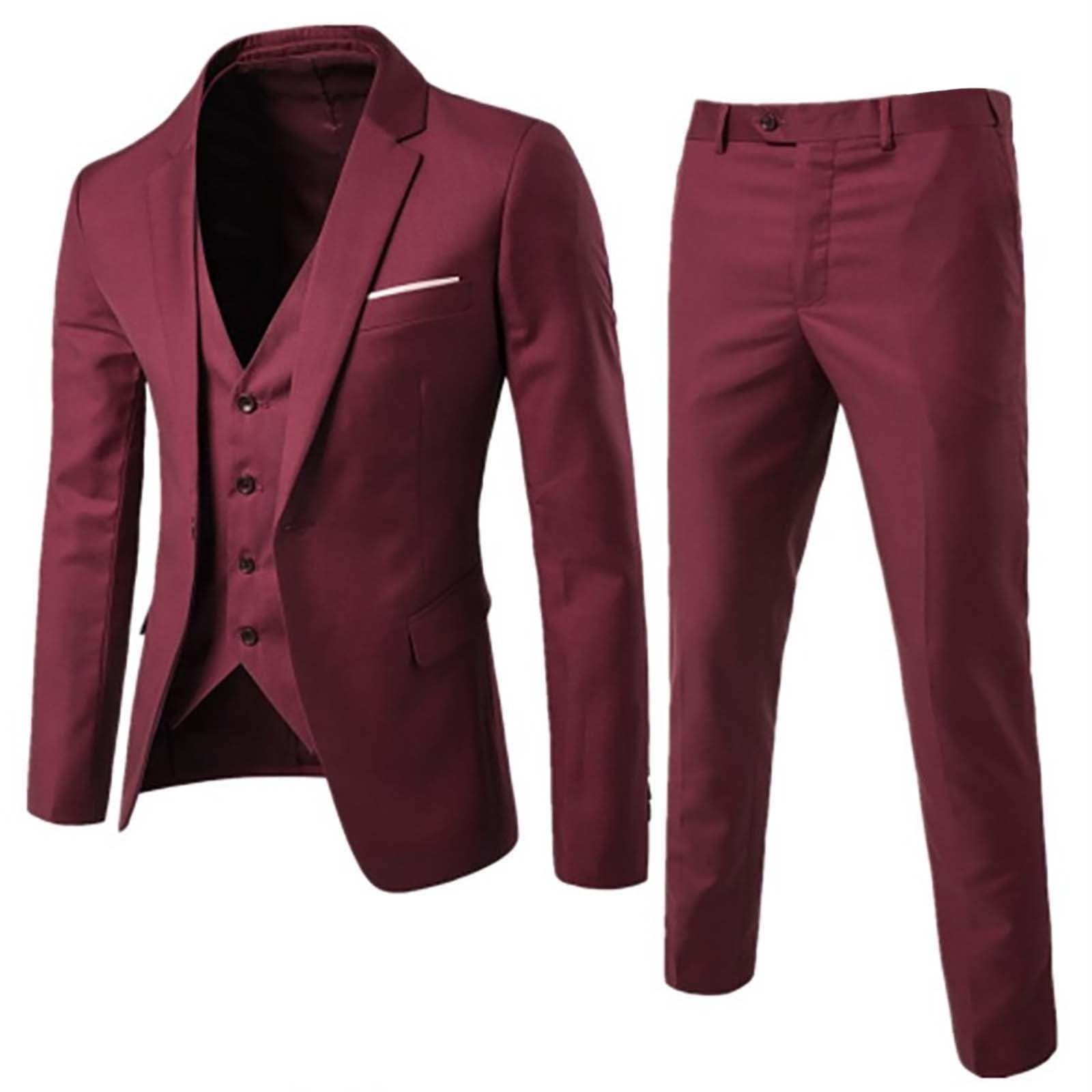 Tuta Slim 2 Pezzi Uomo: Giacca, Gilet E Pantaloni Per Matrimoni E Serate Eleganti