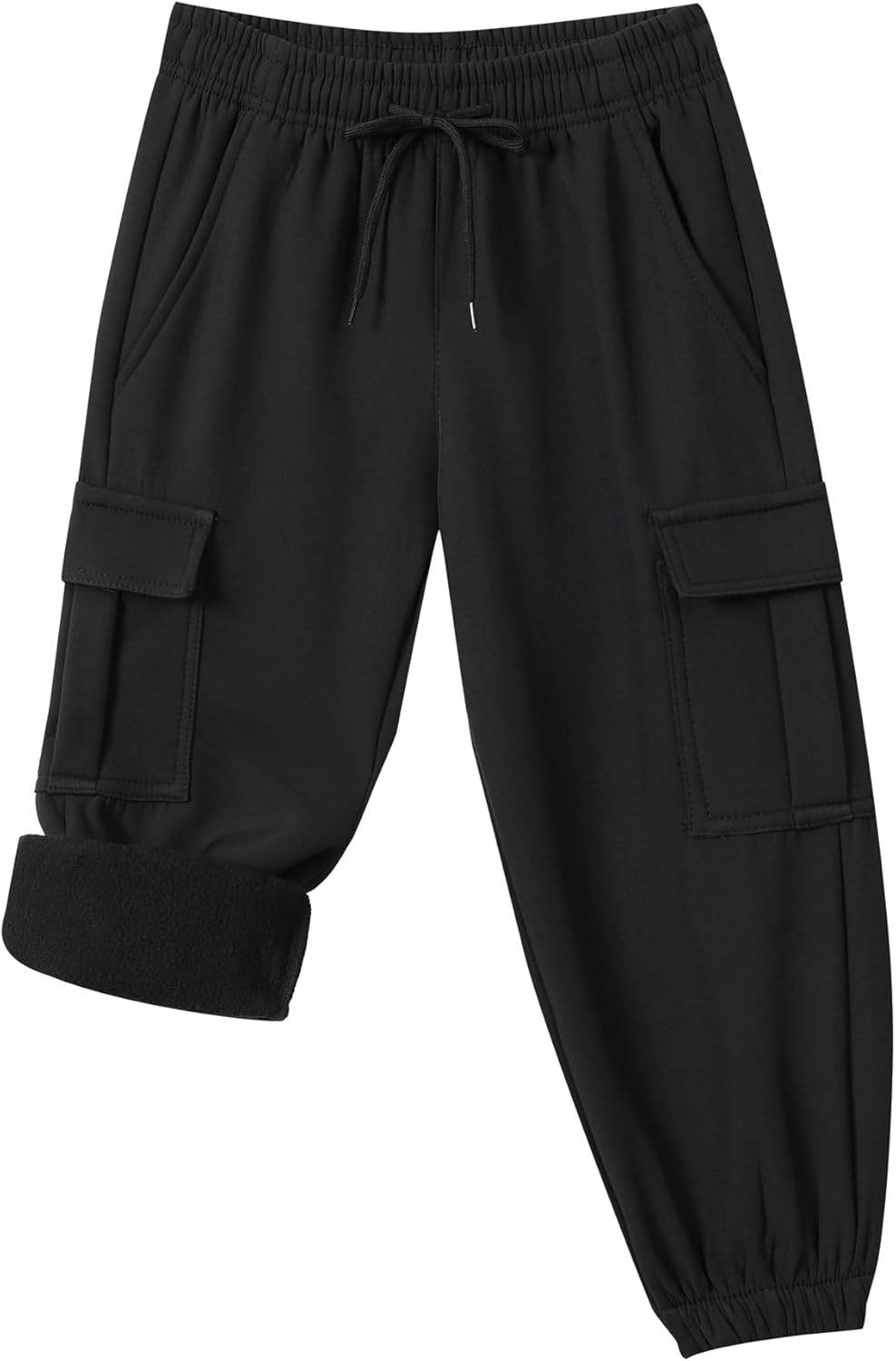 Toddler Warm Skiing Snow Pants Baby Boys Girls Waterproof Cargo Hiking Pants Kids Fleece Lined Winter Sweatpants