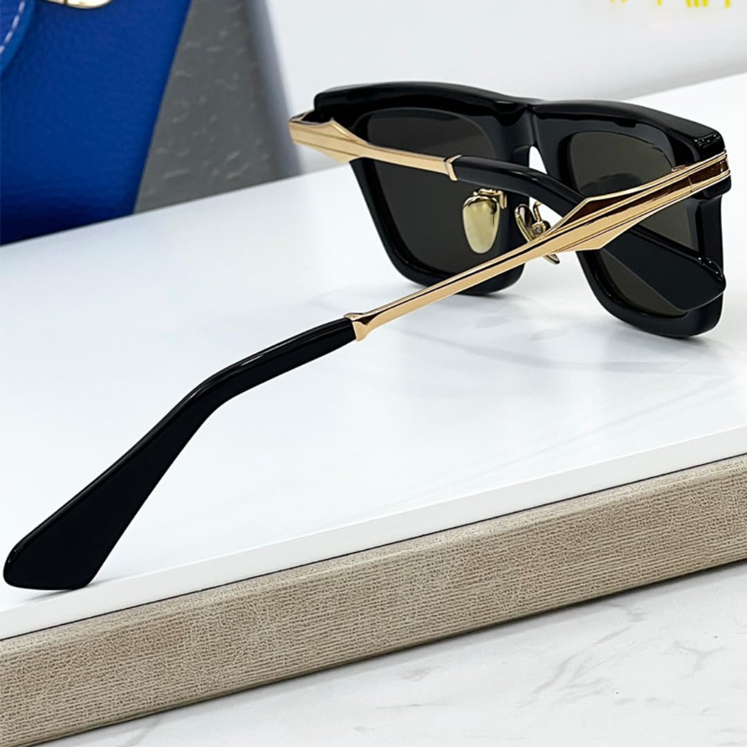 Lunettes de soleil de luxe en acétate pour hommes et femmes, protection UV400